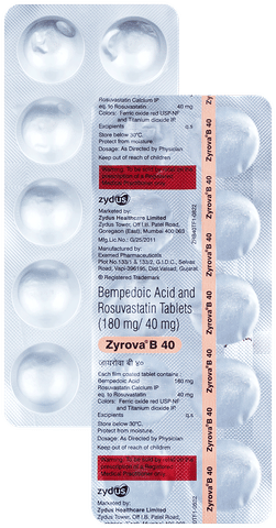 Zyrova B 180mg/40mg Tablet